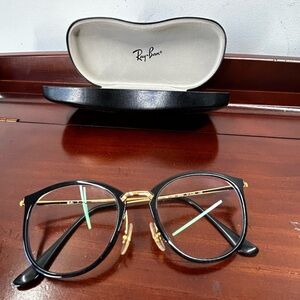 Ray-Ban Eyeglasses Frames RB 7140 2000 51-20-150 Black Gold Frames only*